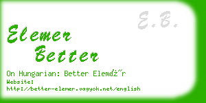 elemer better business card